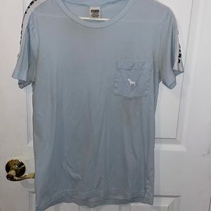 Light Blue PINK Victoria Secret tee